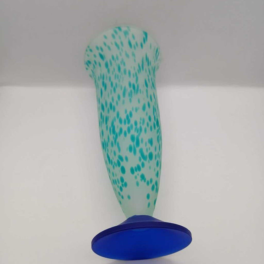 Beautiful satin glass, multicolored vase