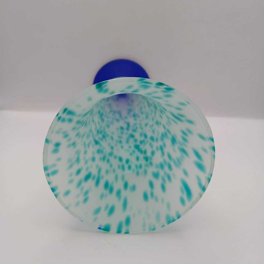 Beautiful satin glass, multicolored vase