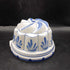 Small Porcelain Ceramic Bundt Cake Pan Blue White Country Farmhouse Wall Hanging