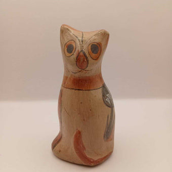 Tonala Cat Figurine Terracotta