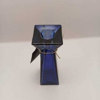 Blue Glass Candlestick