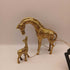 Brass Giraffe Pair Mother and Baby