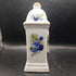 Classic Treasures Mantle Carriage Clock Blue Rose Porcelain Collectable 7