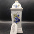 Classic Treasures Mantle Carriage Clock Blue Rose Porcelain Collectable 7