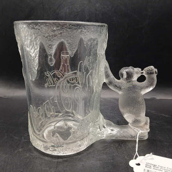 Vintage Coca Cola Drinking Mug With Frosted Glass Polar Bear Handle 1997