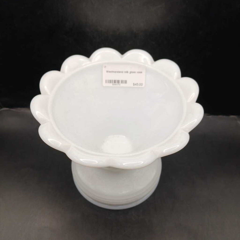 Westmoreland milk glass vase