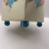 Footed Planter Ceramic Blue and Pink Floral VTG