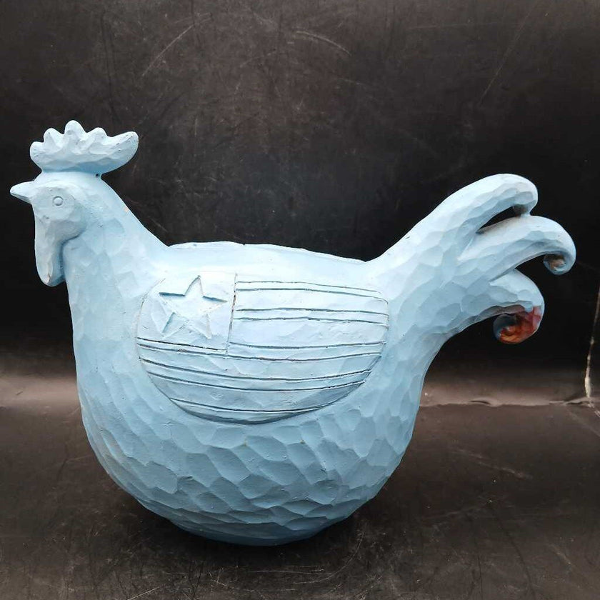Patriotic Chicken Blue I Heart USA