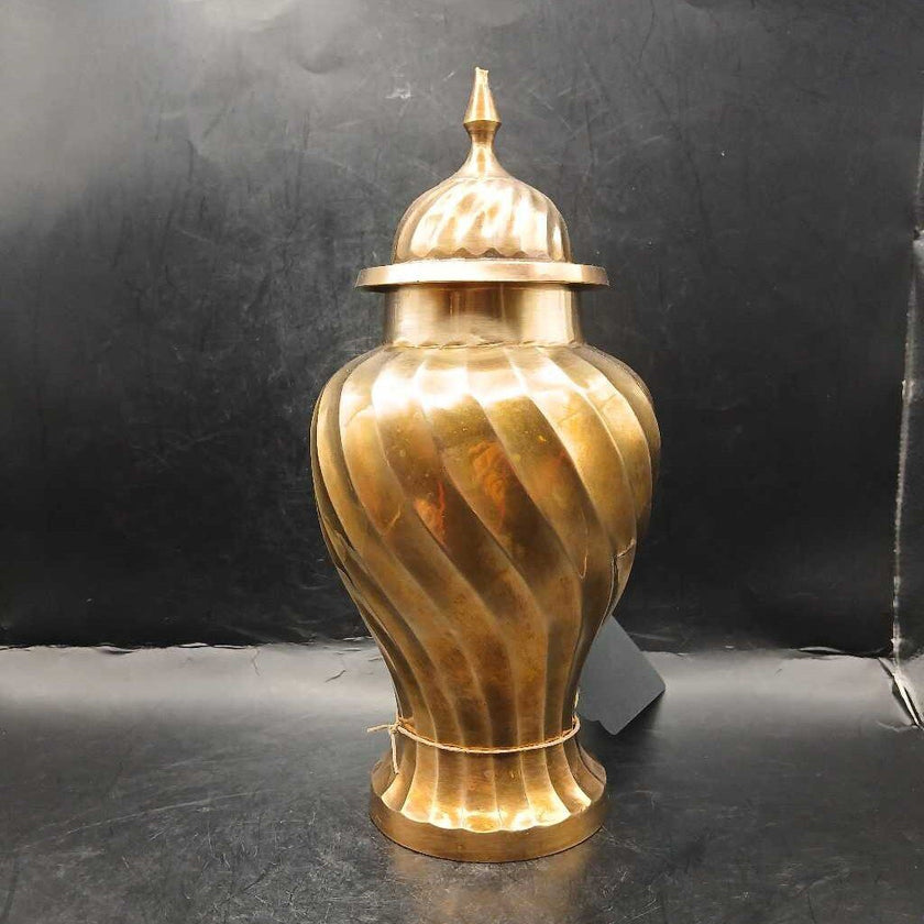 Vintage Brass Ginger Jar