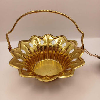 Brass Scalloped Basket