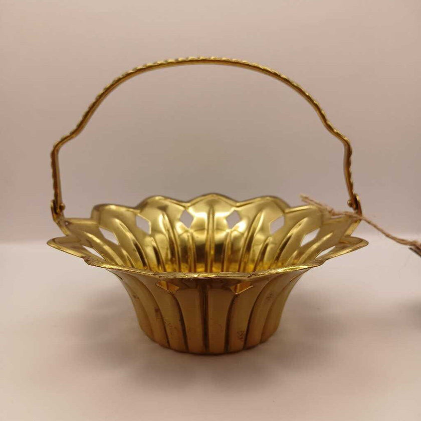 Brass Scalloped Basket