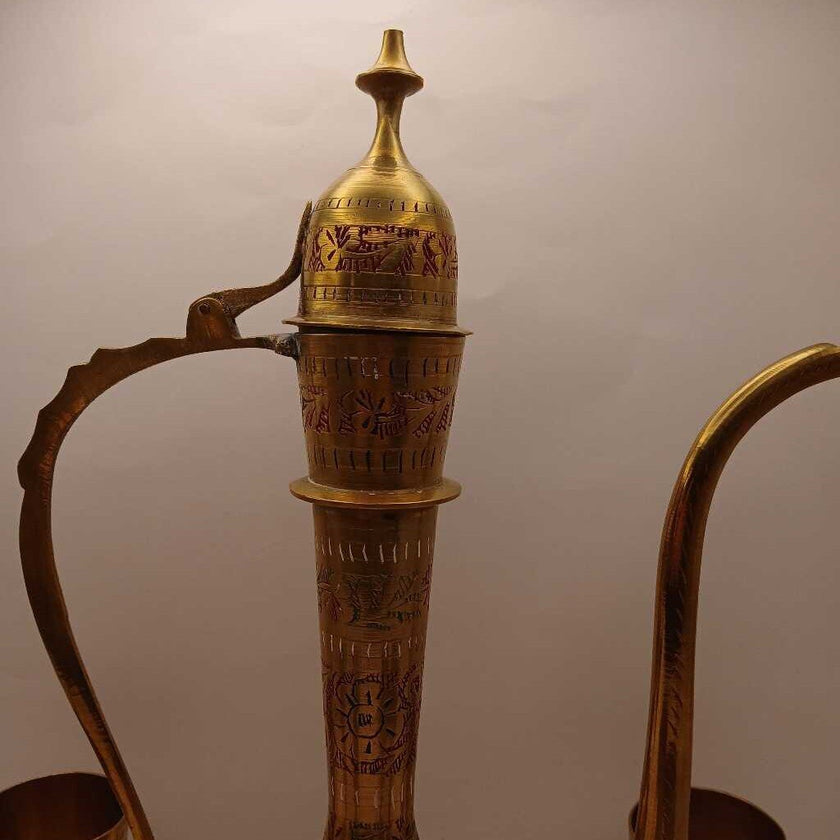 Vintage brass tea set from India