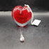 Red Heart Art Glass Perfume Bottle w/Dauber