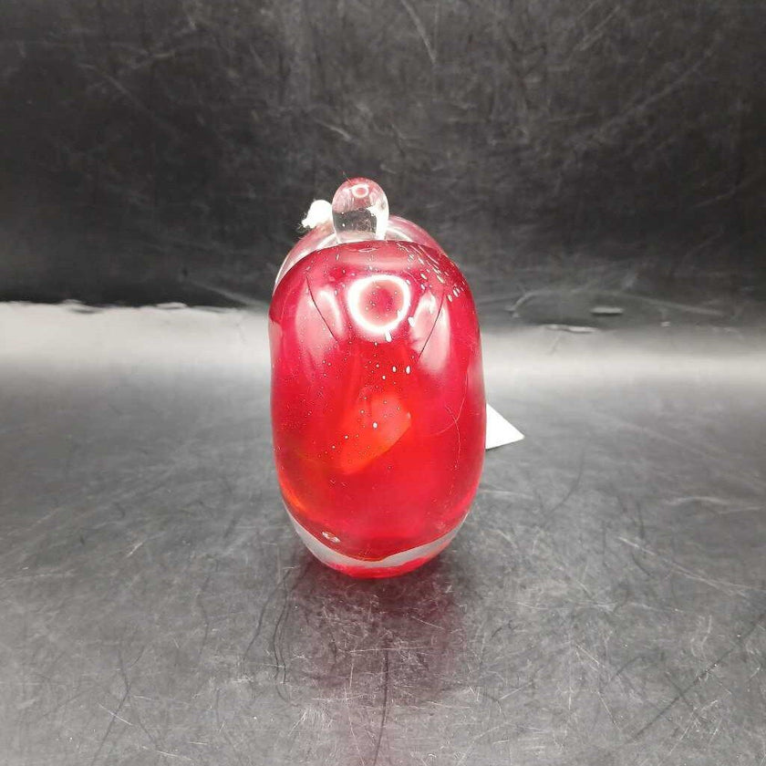 Red Heart Art Glass Perfume Bottle w/Dauber