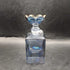 Light Blue 24% Crystal Perfume Bottle w/Flower Dauber, made in Italy