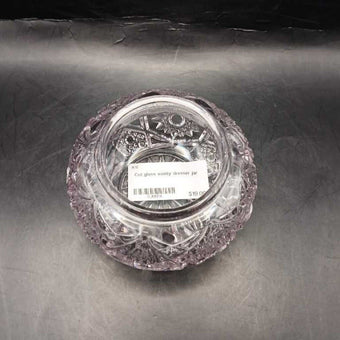Cut glass vanity dresser jar