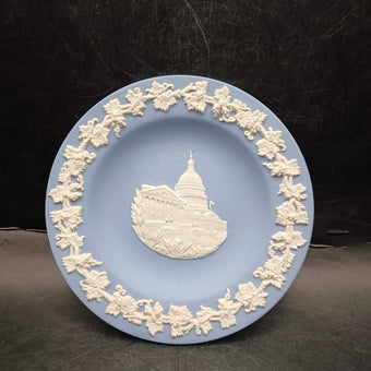 Edgewood blue jasperware small plate, capitol