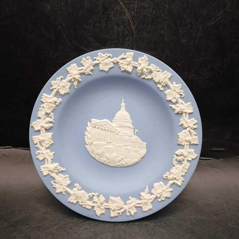 Edgewood blue jasperware small plate, capitol
