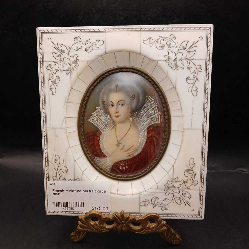 French miniature portrait circa 1850