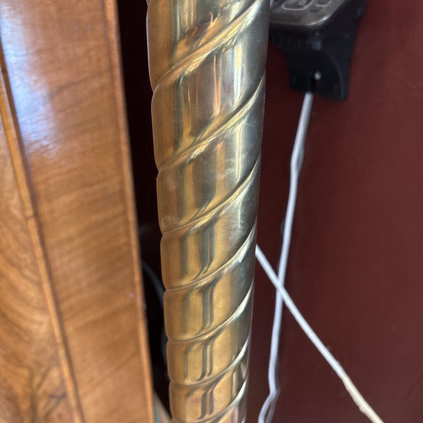 Brass torch floor lamp
