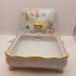 Large vintage Victorian porcelain hand painted jewelry box