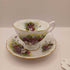 Violet teacup and saucer