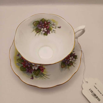 Violet teacup and saucer