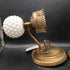 set of 2 VTG Brass & Milk Glass , Hobnail wall Sconce