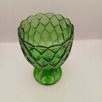 Green Glass Goblet