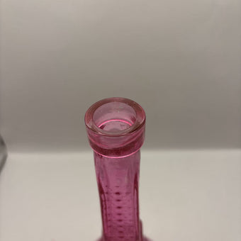 EIFFEL TOWER Fuchsia Pink Glass Bottle, Vase or Decanter Bar Display