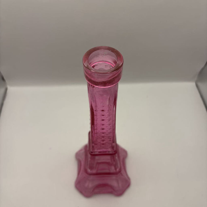 EIFFEL TOWER Fuchsia Pink Glass Bottle, Vase or Decanter Bar Display