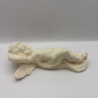 Vintage Italian Alabaster Cherub Wall Sculpture