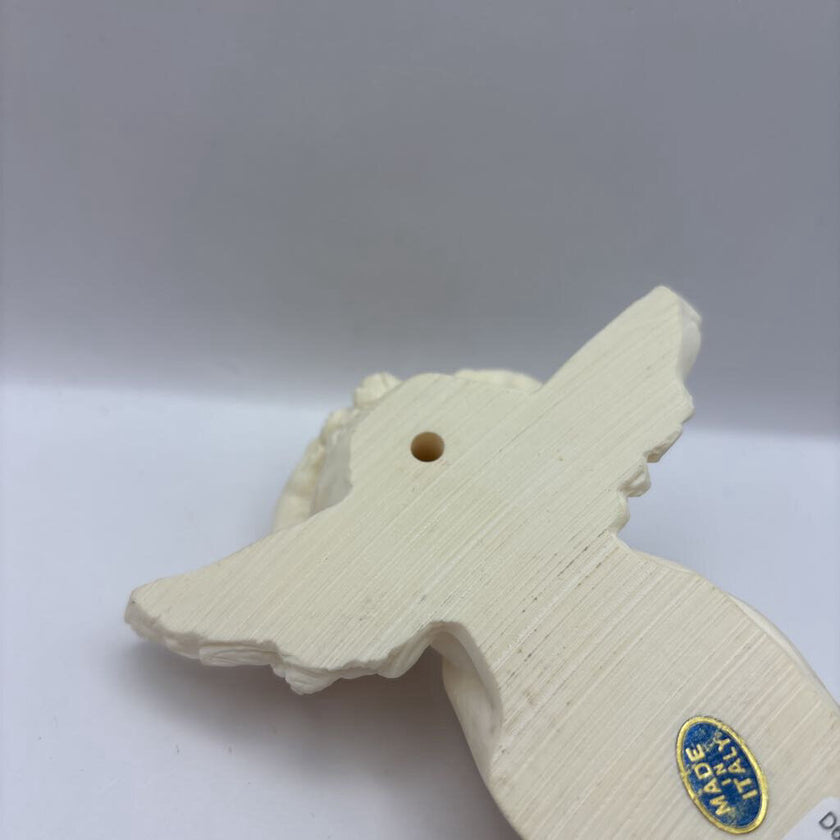 Vintage Italian Alabaster Cherub Wall Sculpture