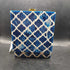 Resin Blue & White Moroccan pattern storage box with clasp