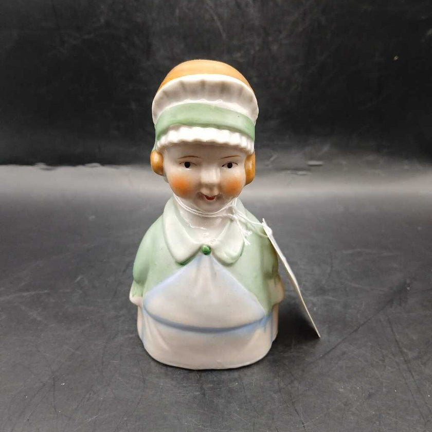 Vintage porcelain lady bell