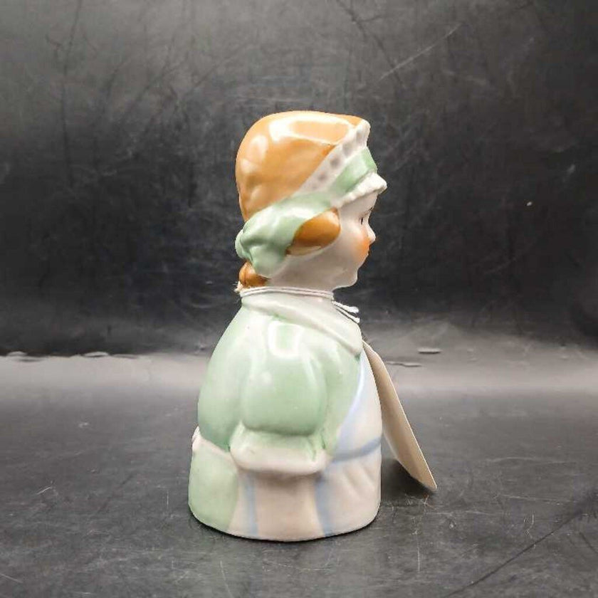 Vintage porcelain lady bell