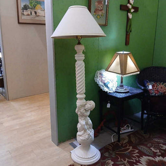 White Cherub Floor Lamp