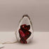 Handblown Glass Paperweight w/Ruby Streamer, Signed Tom Retz