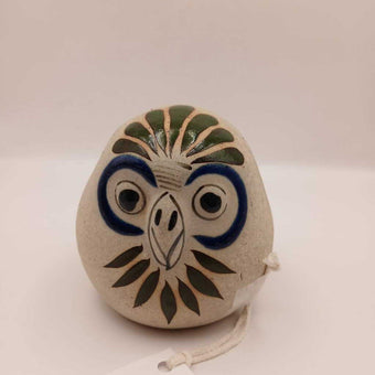 Hand Painted Tonala Mexican Pottery Owl