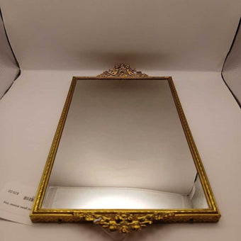 Brass and glass dresser tray