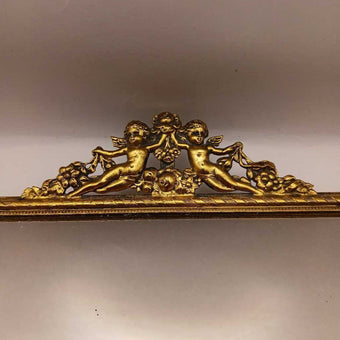 Brass and glass dresser tray