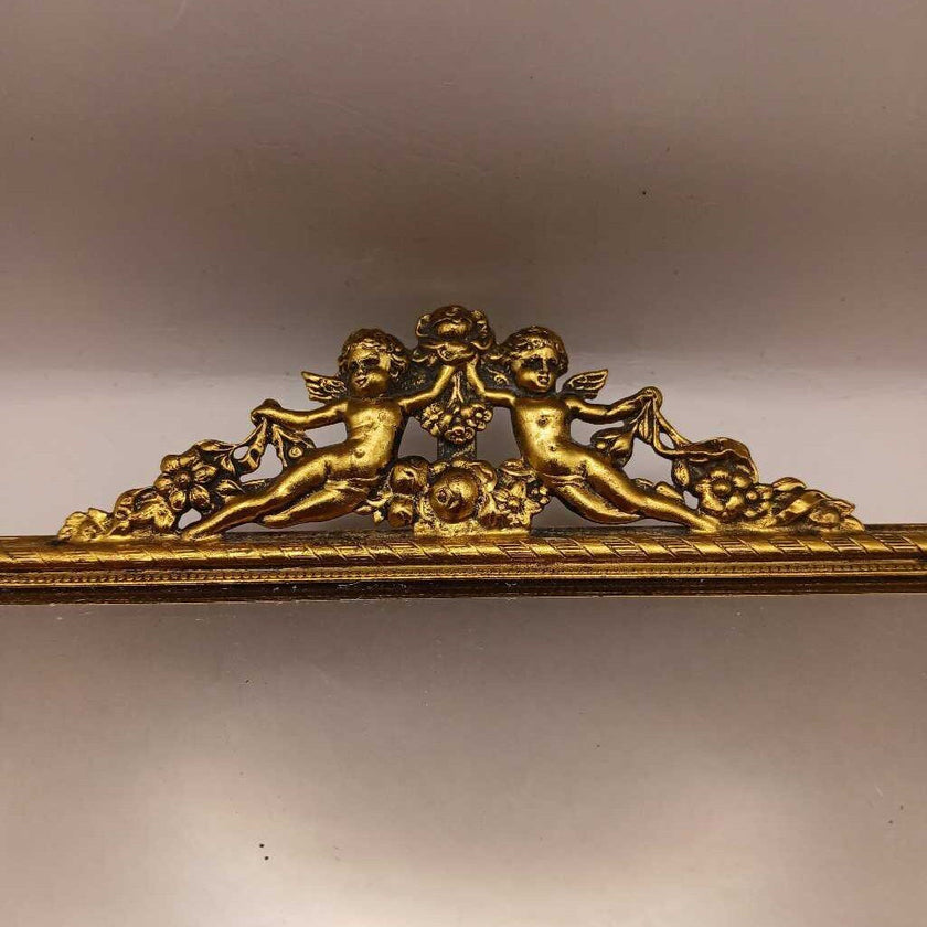 Brass and glass dresser tray