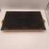 Brass and glass dresser tray