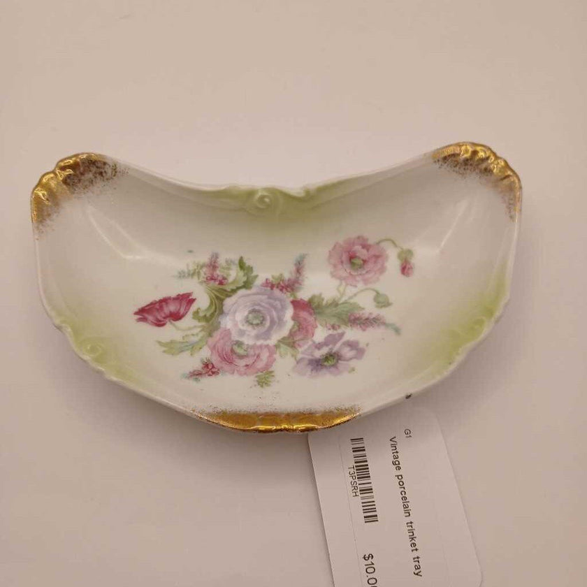 Vintage porcelain trinket tray