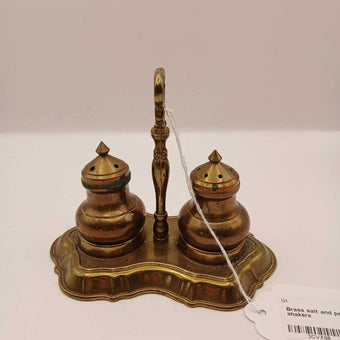Brass salt and pepper shakers