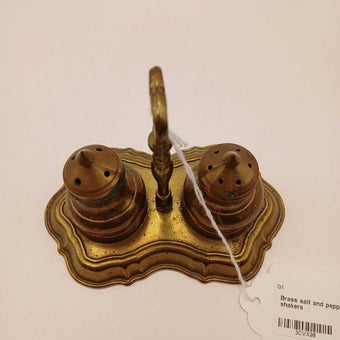 Brass salt and pepper shakers