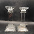 MIKASA Set of 2 Vintage Hyde Park Crystal Candlestick Holders 7