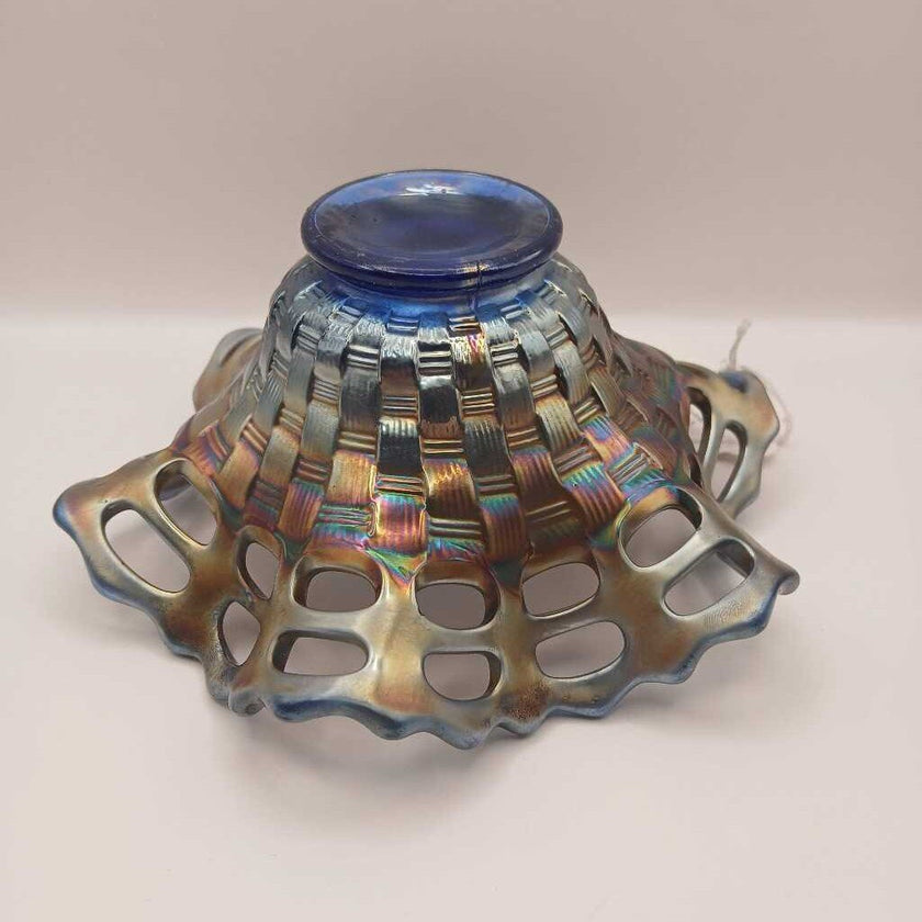 Vintage Carnival Glass Bowl Wavy