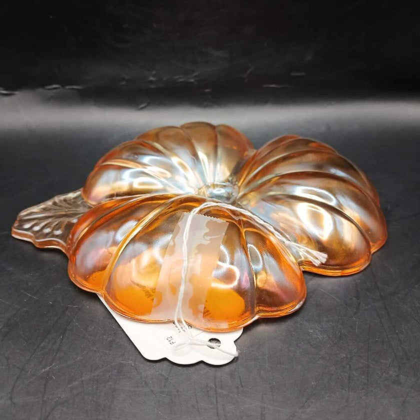 Jeannette Glass Marigold Shamrock Candy Dish