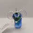 Art Glass Paperweight Elephant Yellow & Blue